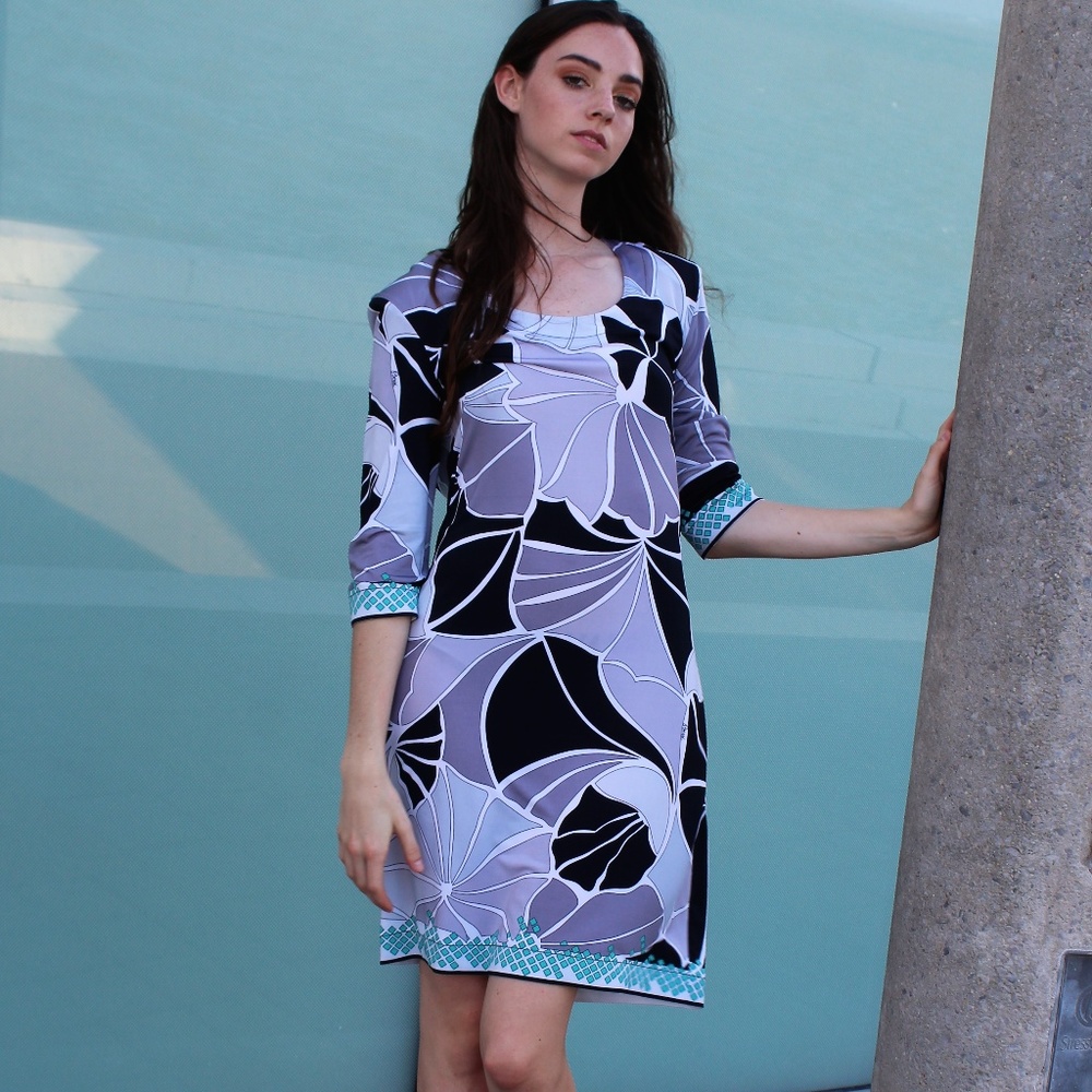 Averardo Bessi Shift Dress 8 US viscose blend knit